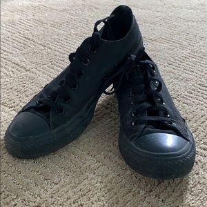 All Black Converse